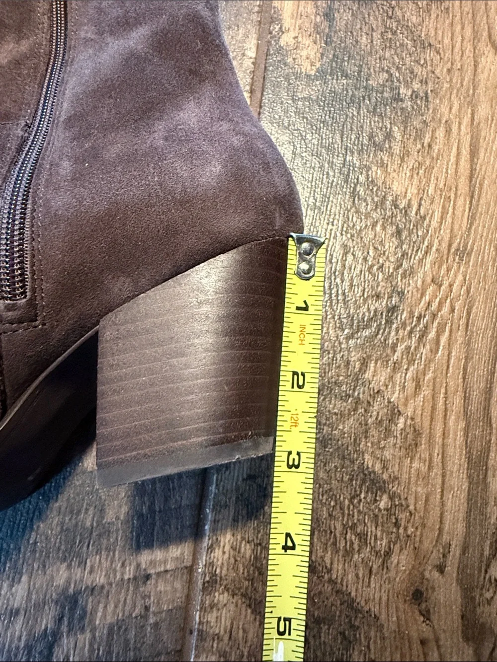 Lucky Brand Brown Suede Braided -Trim Ankle Booties